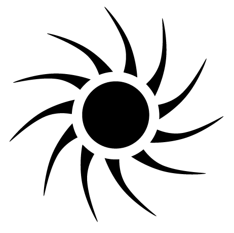 462x459 Free Tribal Sun Clipart