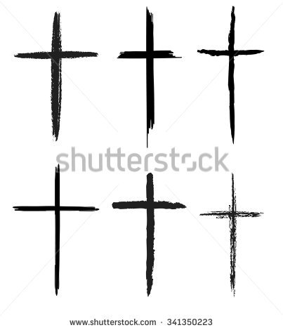403x470 Drawn Cross White Background