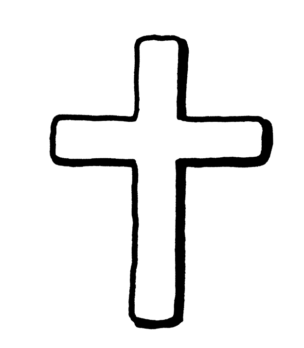625x717 Rough, Hand Drawn Cross