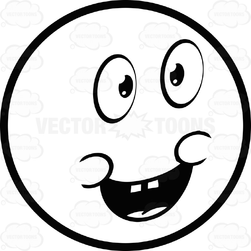 800x800 Smiley Face Black And White Hand Drawn