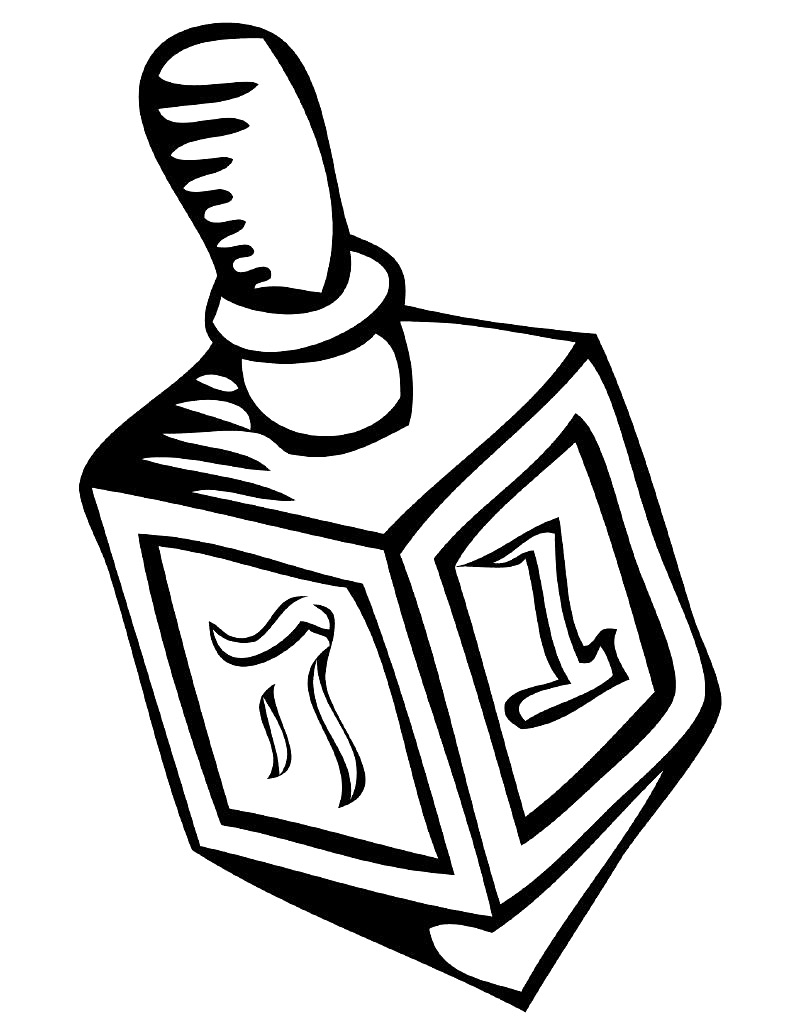 800x1035 Dreidel Coloring Pages