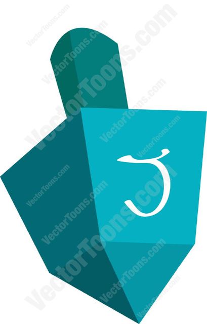409x640 Blue Dreidel Cartoon Clipart
