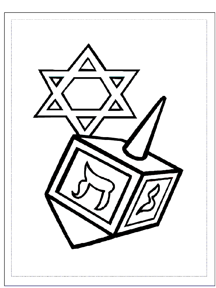 692x922 Hanukkah Coloring Pages Dreidel And Symbol