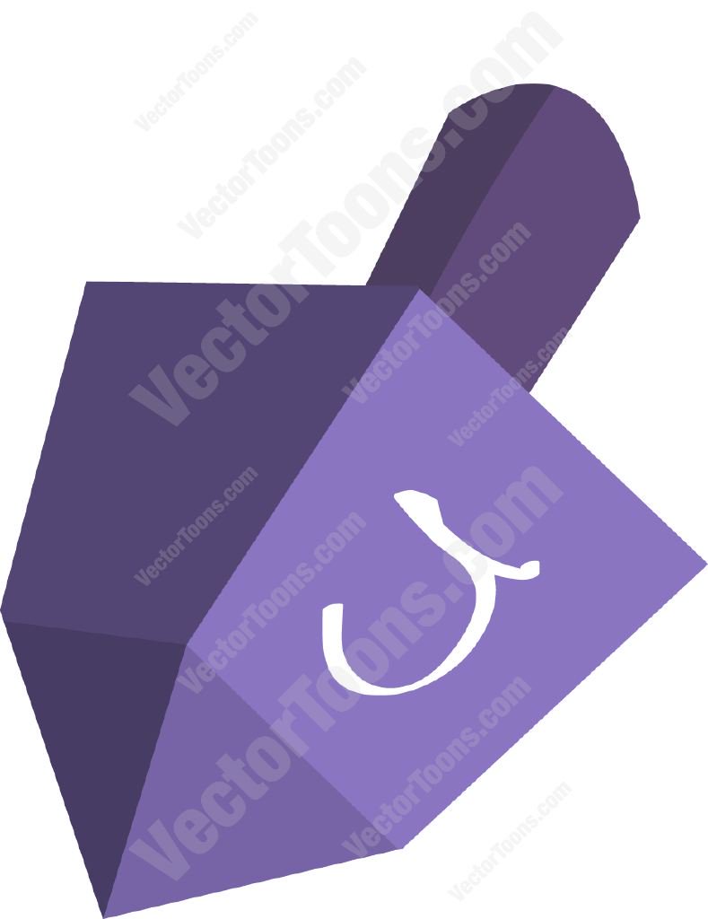 789x1024 Purple Dreidel Cartoon Clipart