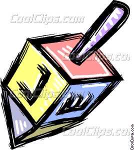 268x300 Spinning Dreidel Vector Clip Art