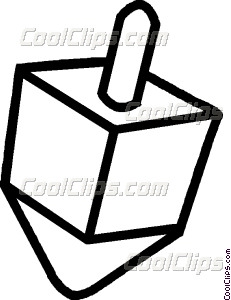 231x300 Dreidel Vector Clip Art