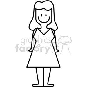 300x300 Royalty Free Black And White Mother With A Dress On 373064 Vector