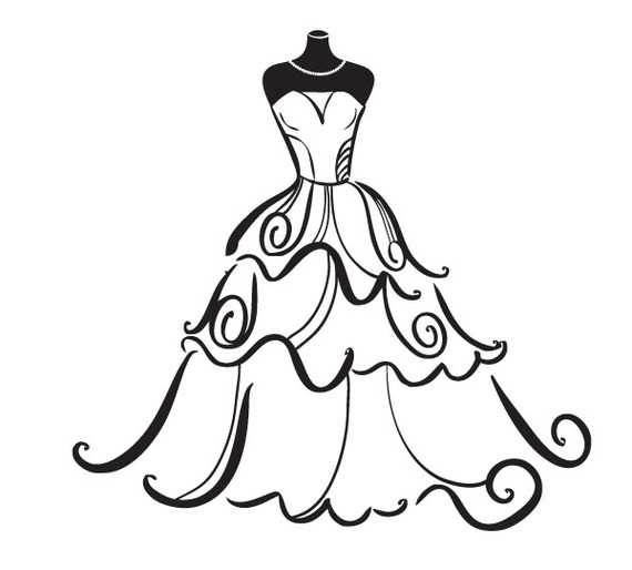570x514 Wedding Dress Clipart For Free 101 Clip Art On Wedding Dress