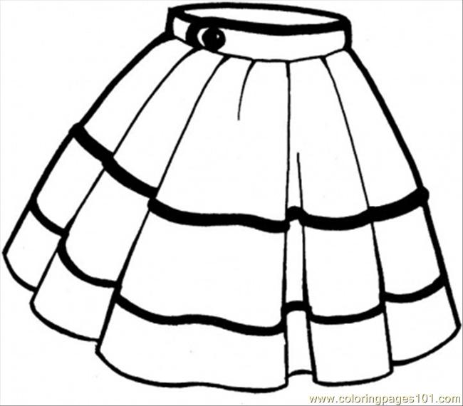 650x570 Skirt Coloring Page
