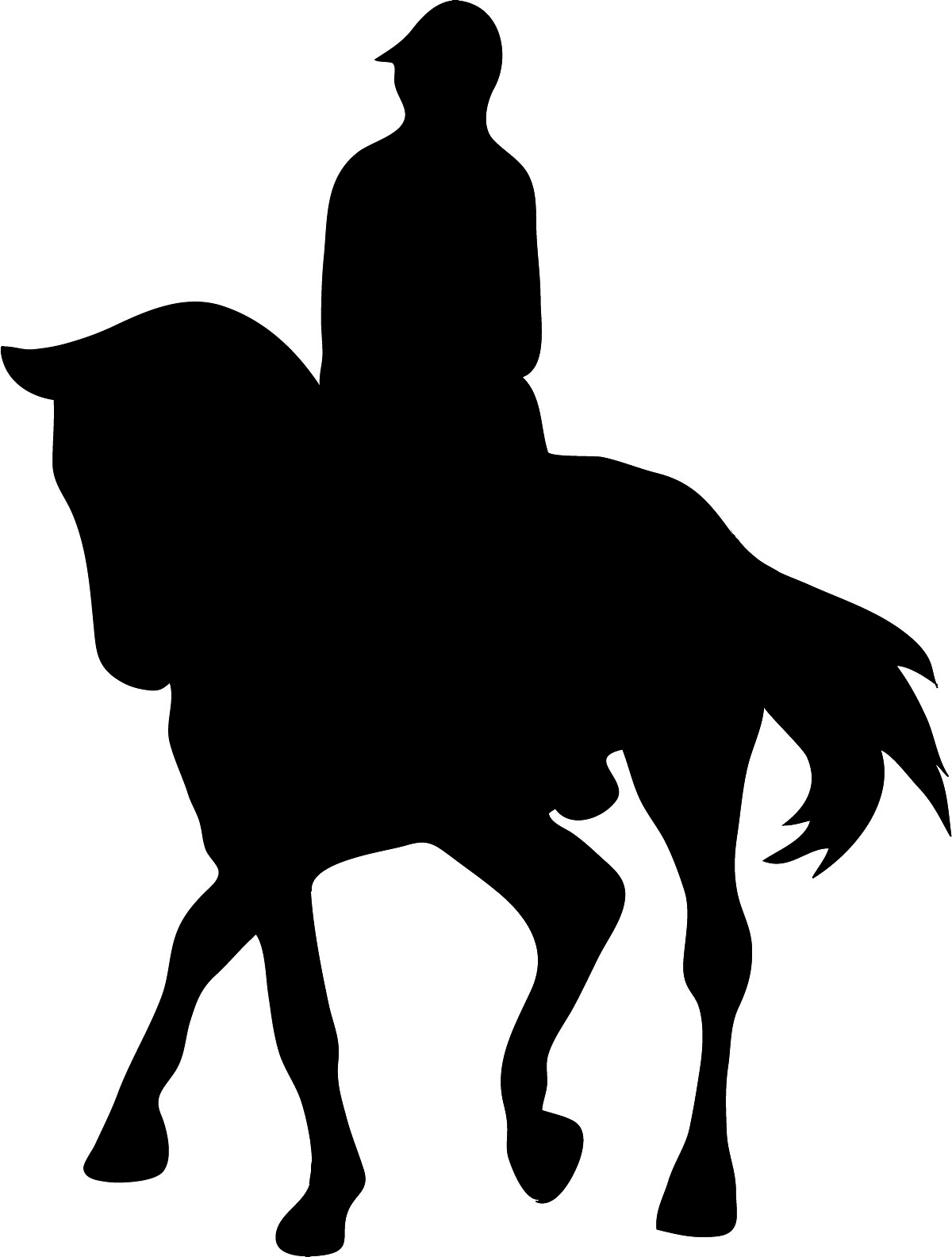 1200x1584 Horse Silhouette With Horse And Horseman Auction