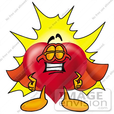 450x450 Clip Art Graphic Of A Red Love Heart Cartoon Character Dressed As
