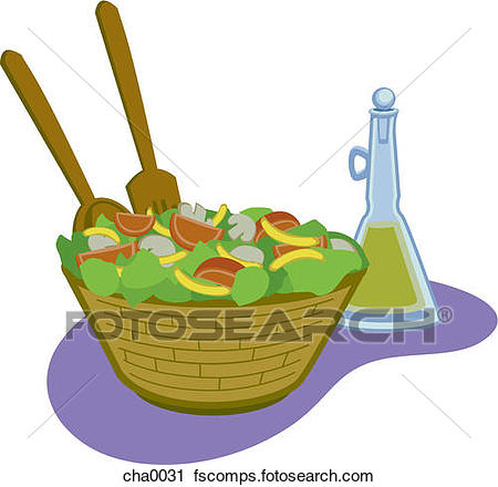 450x440 Clipart Of Salad And Dressing Cha0031
