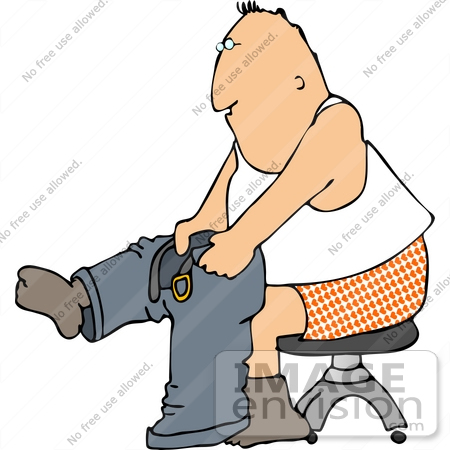 450x450 Man Getting Dressed Clipart