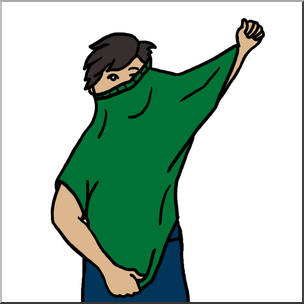 304x304 Clip Art Boy Dressing Color I Abcteach