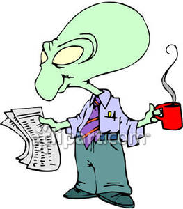 263x300 Reading The Newspaper And Drinking Coffee