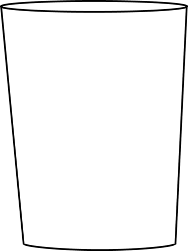374x500 Black And White Drinking Glass Clip Art