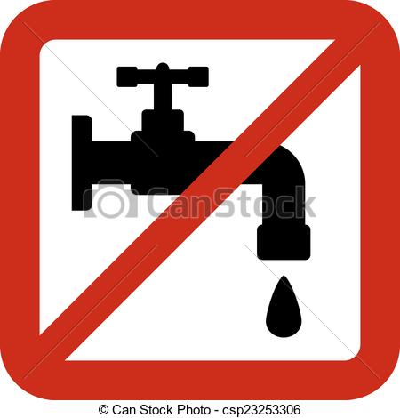 450x470 No Drinking Water Clipart