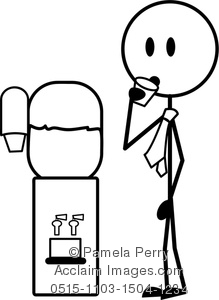 219x300 Art Image Of A Stick Figure Businessman Drinking