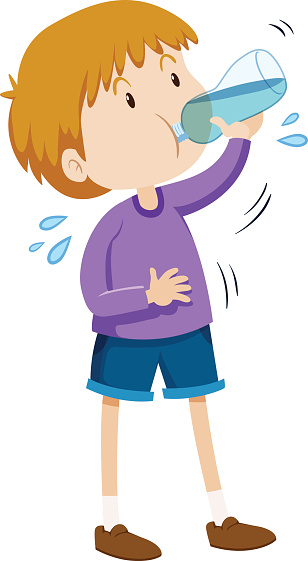 308x561 Drinking Water Clipart