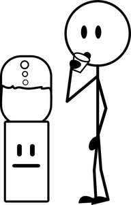 192x300 Water Cooler Cartoon Clipart Image