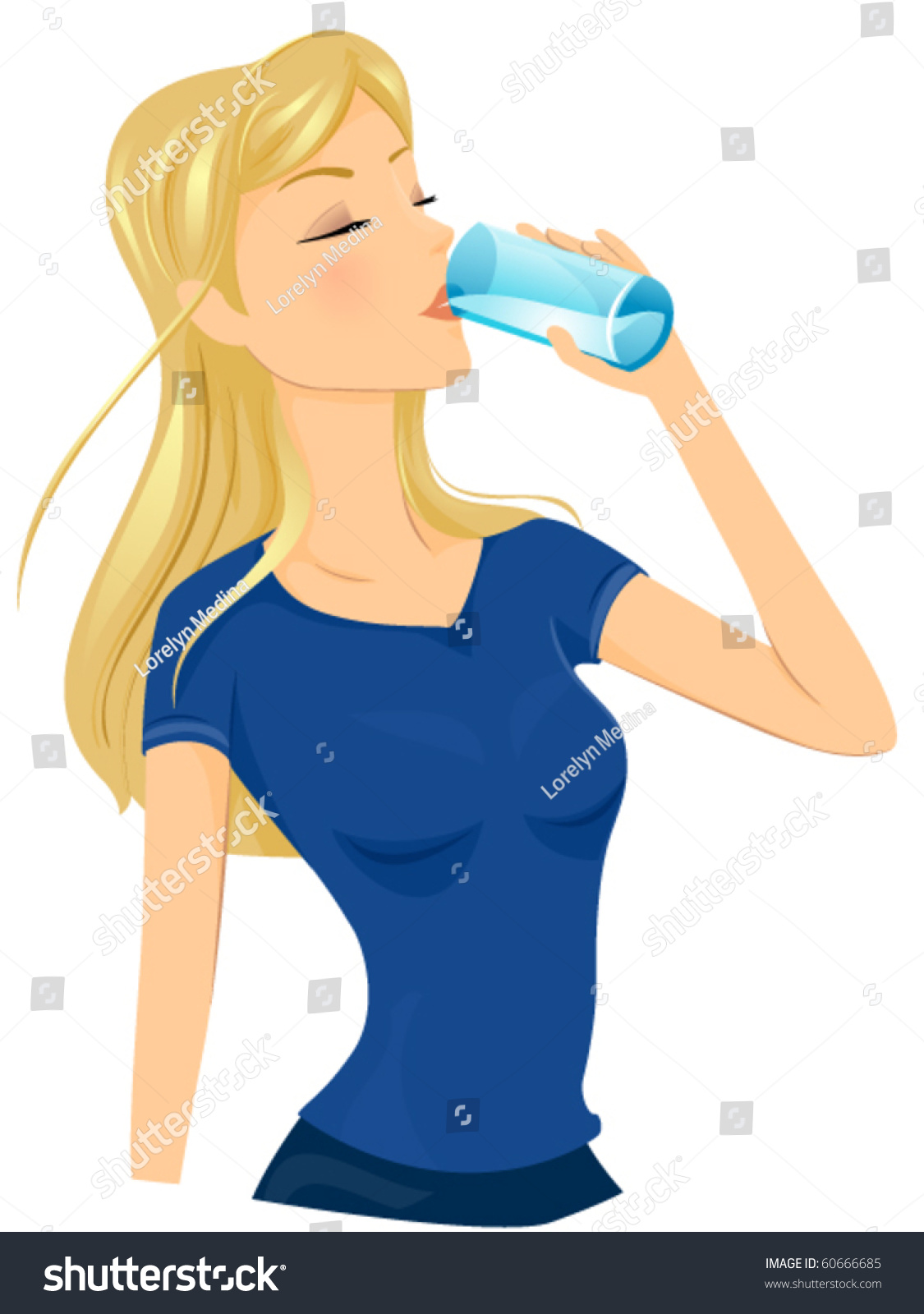 1125x1600 Woman Drinking Water Clipart