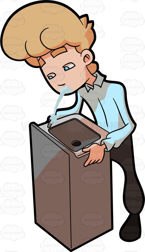 591x1024 A Man Trying To Freshen Himself By Drinking Water