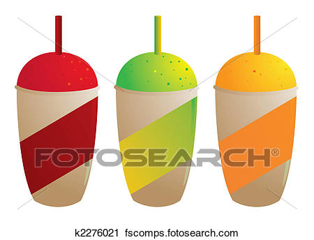 450x344 Clipart Of Frozen Drinks Isolated K2276021