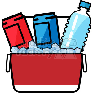 300x300 Royalty Free Ice Cold Drinks In A Cooler Icon 398237 Vector Clip
