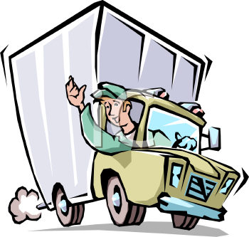 350x333 Delivery Driver Clipart