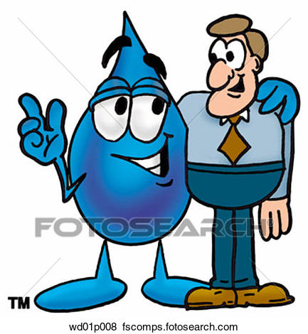 433x470 Clip Art Of Water Drop With A Man Wd01p008