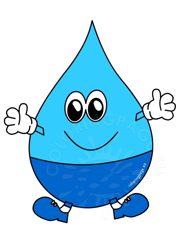 595x822 World Water Day Happy Water Drop Coloring Page