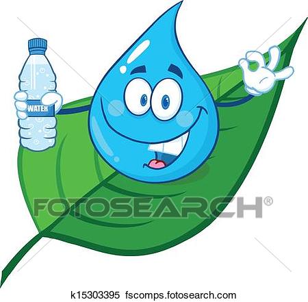 450x441 Clipart Of Water Drop Showing Water Bottle K15303395