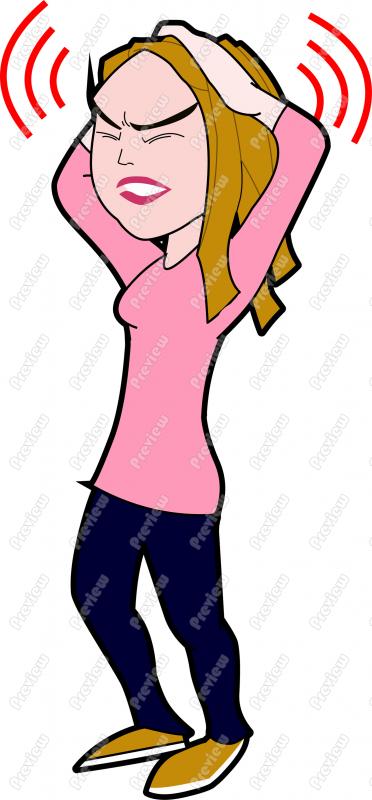 372x800 Woman With Migraine Character Clip Art