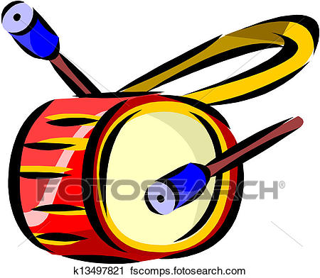 450x392 Clipart Of Drum And Drumsticks K13497821