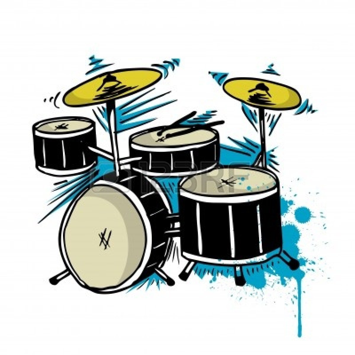 1200x1200 Drum Set Clipart