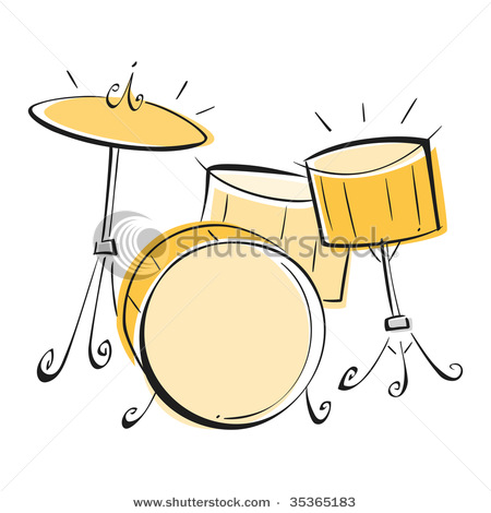 450x470 Art Illustration Of A Drum Set
