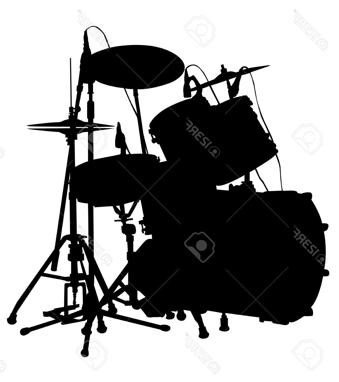 1155x1300 Top Drum Set Is On The Scene Silhouette Vector Stock Cdr