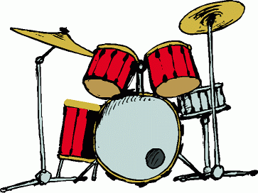 363x272 Blue Clipart Drum Set