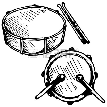 450x450 Drum Set Illustration In Doodle Style Royalty Free Cliparts