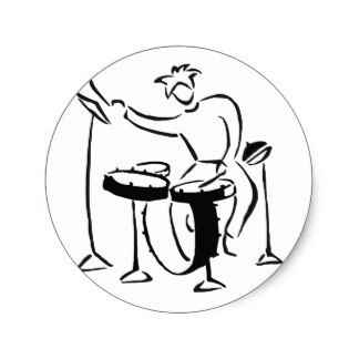 324x324 Drum Set Stickers Zazzle