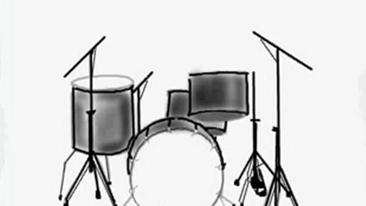 1280x720 How To Draw A Drum Set