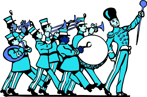 600x398 Blue Uniform Marching Band Clipart