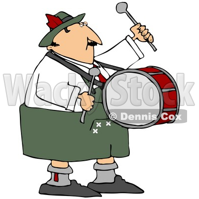 400x400 Free (Rf) Clipart Illustration Of An Oktoberfest Man Banging