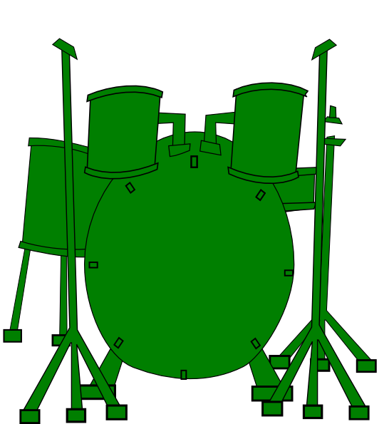 546x595 Green Drums Clip Art