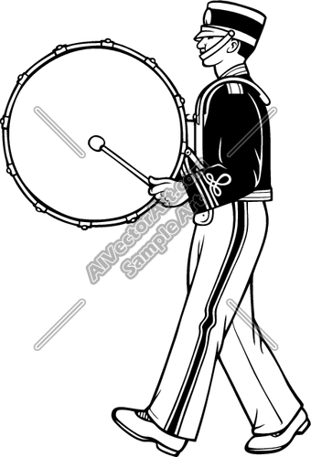 340x500 Marching Band Drummer Clipart And Vectorart Sports