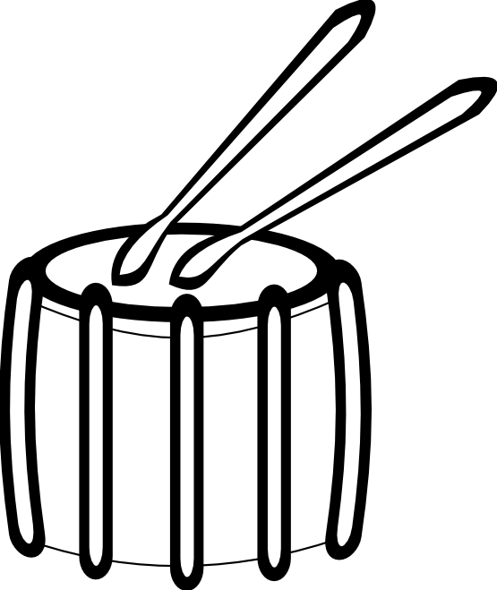 555x659 Drum Black And White Clipart