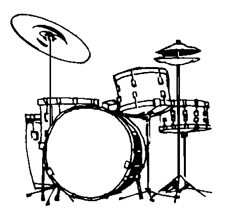 Drums Clipart Black And White 