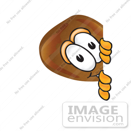 450x450 Clip Art Graphic Of A Chicken Drumstick Mascot Character Peeking