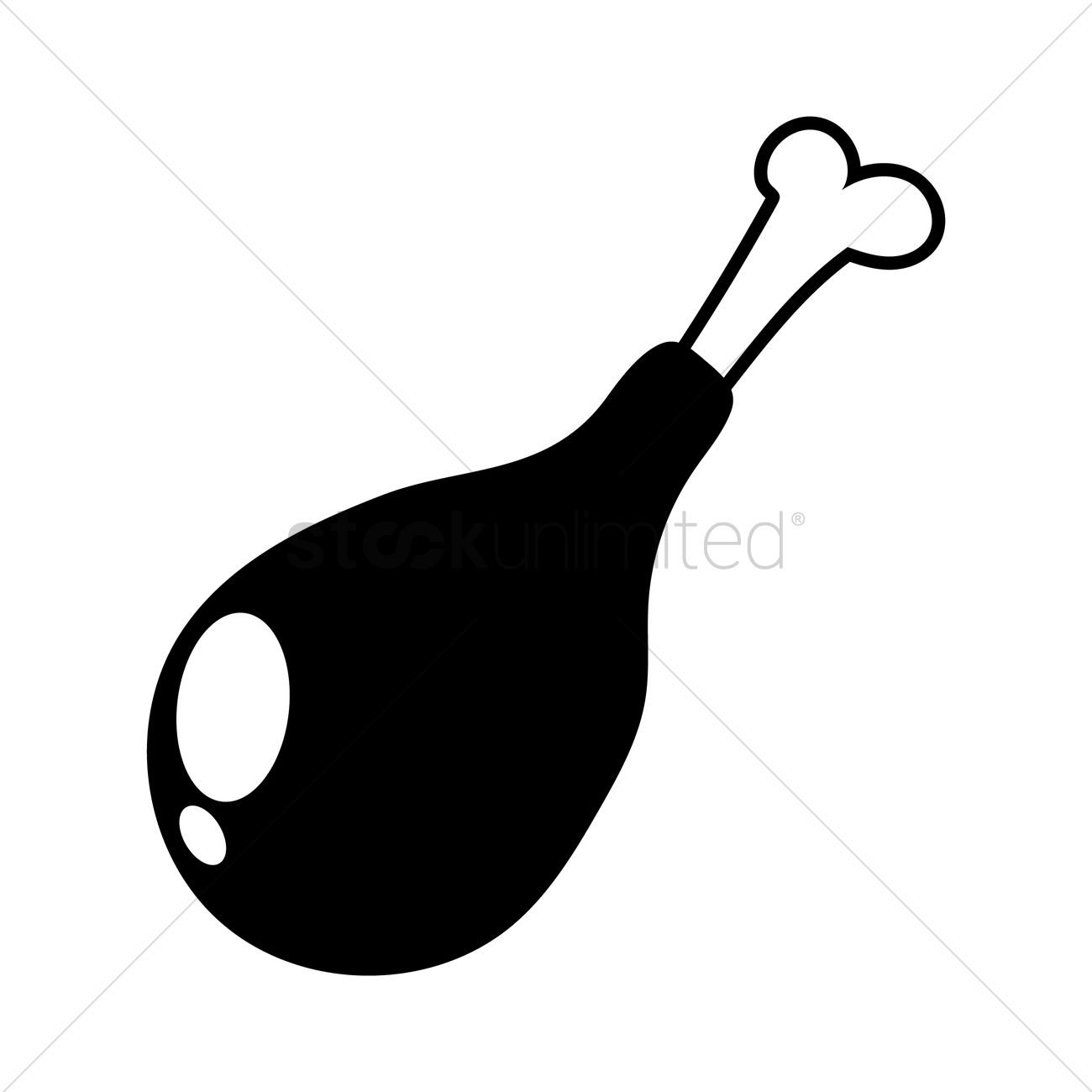 1300x1300 Chicken Drumstick Icon Vector Image