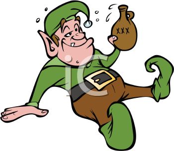 350x304 Cartoon Of A Drunk Elf